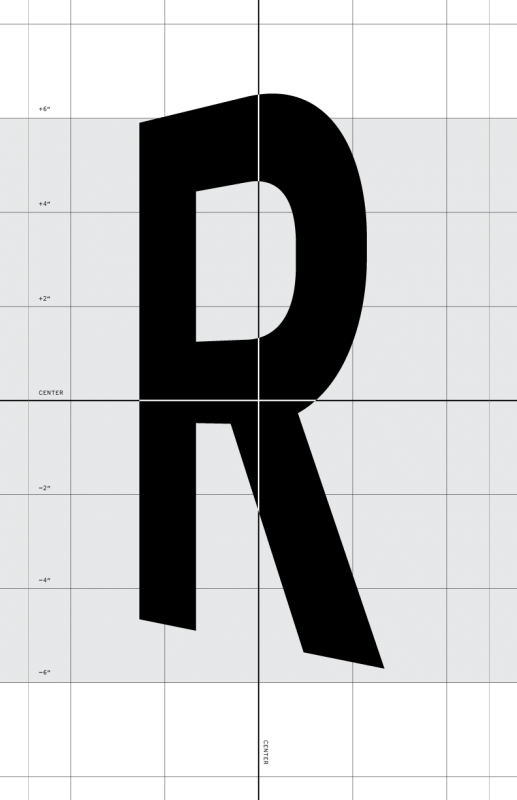 Letterform templates created for the sign painter